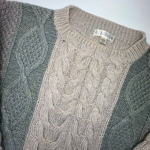 Vintage Reunion 90s Wool Blend Ski Knit Pullover Sweater Men's L Cable Knit